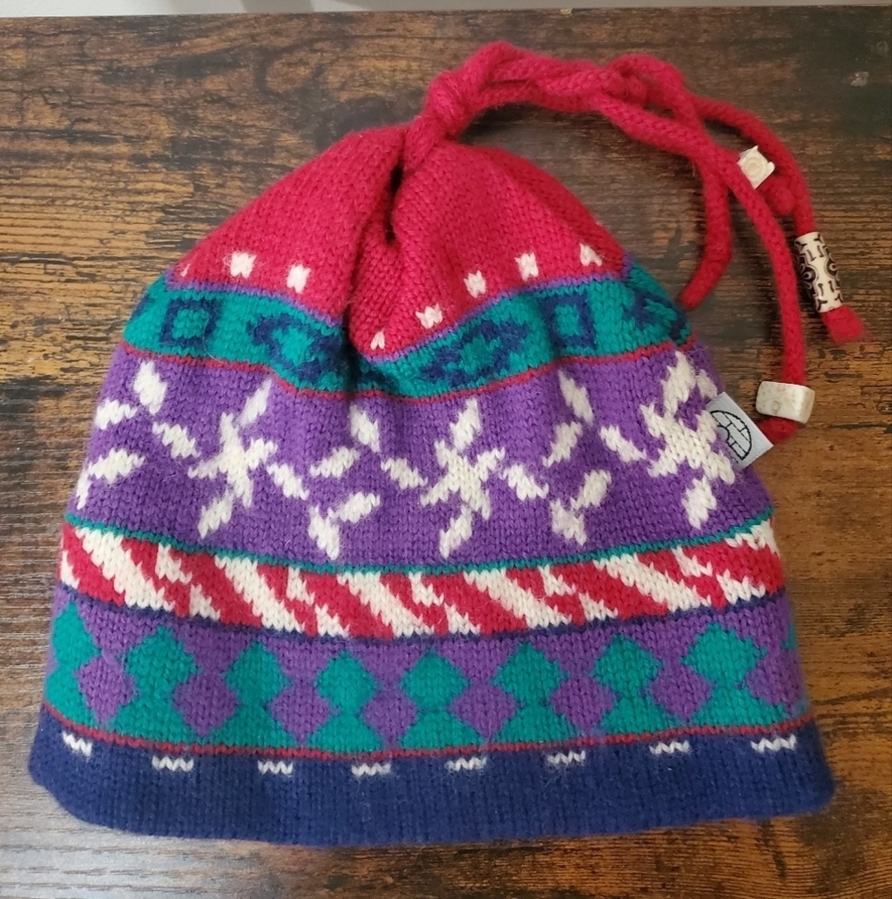 Igloos Wool Beanie With Tassels and Beads Outdoors Travel Cabin Winter